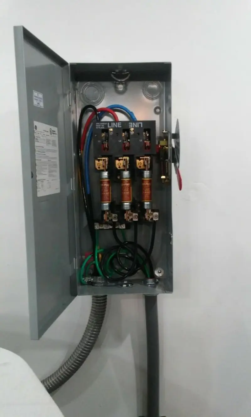 Three-phase disconnect switch installed for Electrical Wiring & Rewiring in Orono